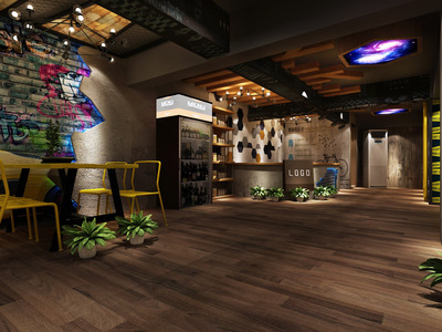 一九九二效果圖-工裝網咖 復古與現代的融合